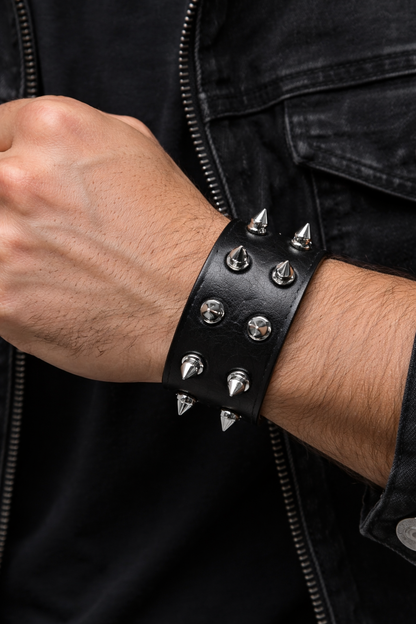 Studded Leather Bracelet