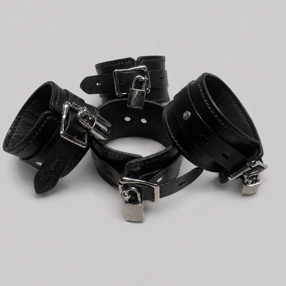 Ankle and Wrist Cuff Combo with locking buckles