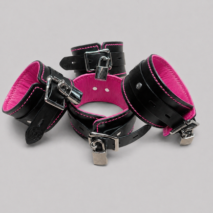 Ankle and Wrist Cuff Combo with locking buckles